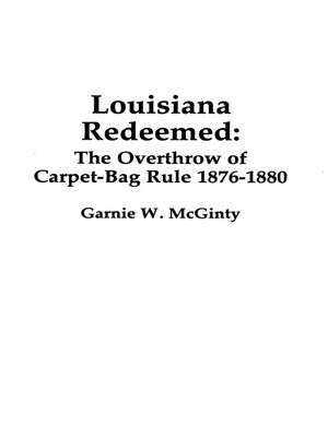cover image of Louisiana Redeemed